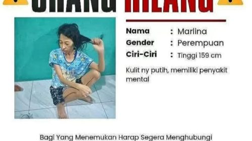 Keluarga Cari Marlina, Warga yang Mengetahui Diminta Segera Menghubungi