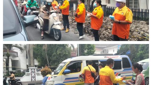 Terkait Kabut Asap, Kosgoro 57 kota Pematangsiantar Gerak Cepat Bagikan Ribuan Masker Pada Masyarakat dan Pengendara