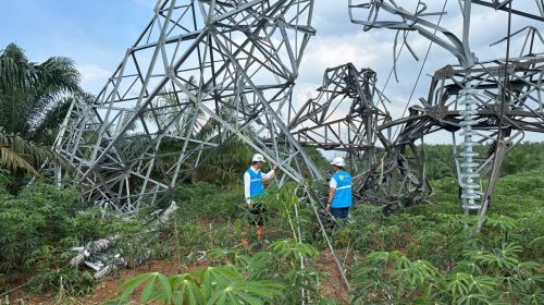 PLN Kerahkan Empat Tower Emergency, Pemulihan Kelistrikan Sumut Dikebut