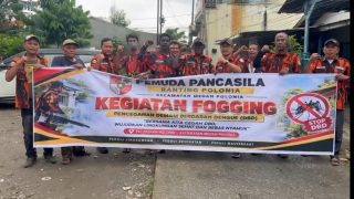 Antisipasi DBD di Musim Pancaroba, Pemuda Pancasila Polonia Gelar Fogging Permukiman Warga