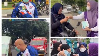 Kabut Asap Mengancam Kesehatan, Camat Medan Johor Turun Langsung Bagikan Masker, Pengendara Apresiasi Aksi Peduli Warga