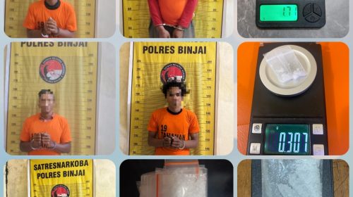 Kurun Waktu Tiga Hari, Satres Narkoba Polres Binjai Gulung Lima Bandar Sabu