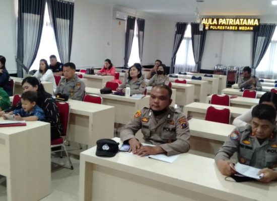 Personel Polrestabes Medan Ikuti Giat Binrohtal
