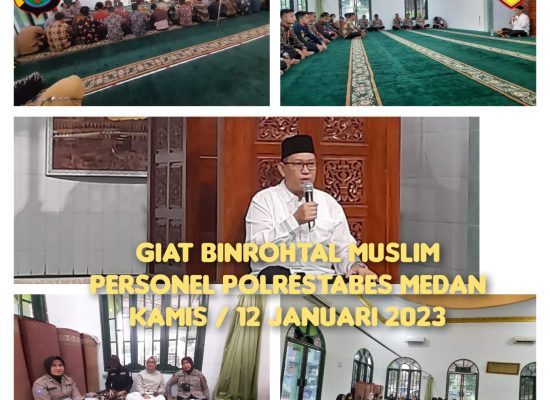 Polrestabes Medan Gelar Serentak Binrohtal Kepada Anggota Baragama Islam dan Kristen