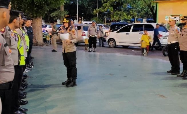 Tim Gabungan Polrestabes Medan Kawal Pawai Obor di Masjid Raya Al – Mashun  Medan