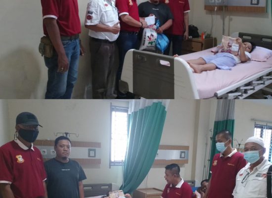 Ketua Pewarta Jenguk Anak Wartawan Sakit DBD di RS Madani dan Santuni Istri Almarhum Iswandi Nasution