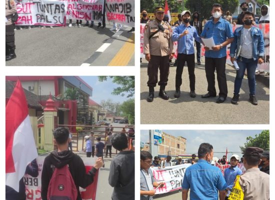 Pertanyakan Proses Dugaan Kasus Penyalahgunaan SKPI, Massa Pelajar Mahasiswa Geruduk Markas Polda Sumut