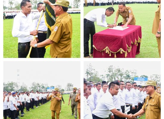 Bupati Kukuhkan 11.600 Petugas Satlinmas