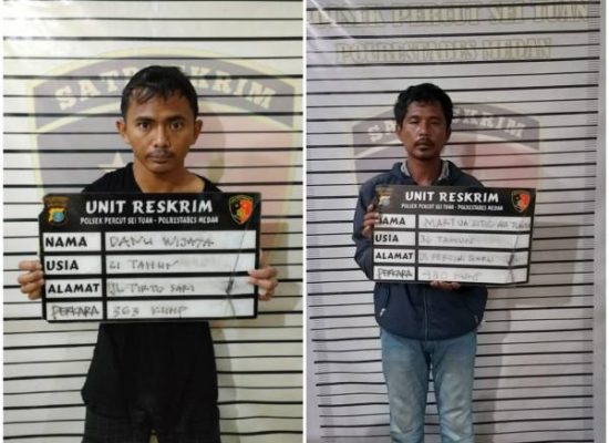 Polsek Percut Sei Tuan Ringkus 2 Spesialis Pencuri di Tol Bandar Selamat