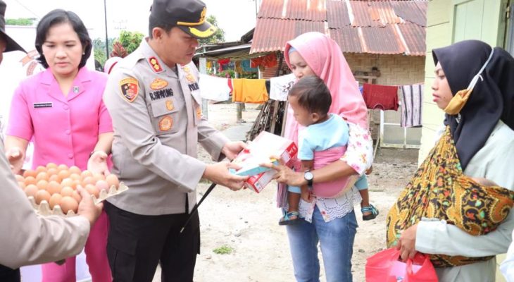 Wujud Kepedulian Polri, Kapolres Simalungun Gelar Pemberian Makanan Tambahan (PMT) kepada 100 Anak Asuh
