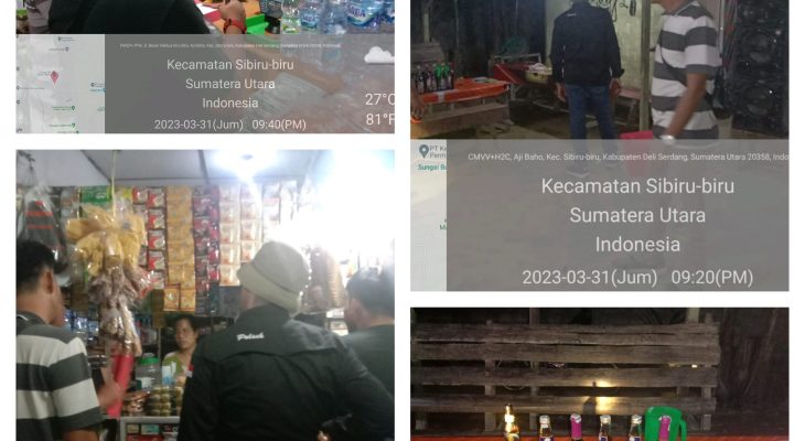 Gelar Ops Pekat Toba 2023, Reskrim Polsek Biru Biru Razia Kafe, Warung & Kosan