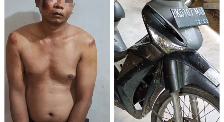 Kepergok Nyolong Sepeda Motor, Warga Pantai Cermin Digebuki Massa di Lubuk Pakam