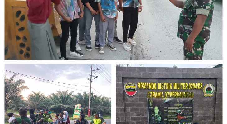 Prajurit Kodim 0204/DS Cegah Tawuran Antar-Kelompok Pelajar di Perbaungan Usai UAS