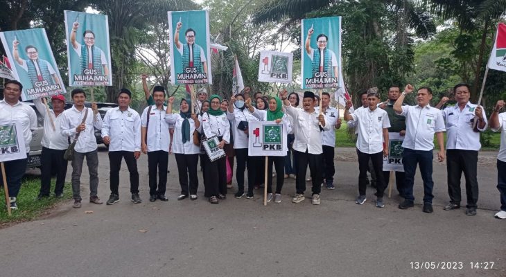 Bacaleg PKB Kab. Langkat Diarak Keliling Kota Sebelum Mendaftar Ke KPU