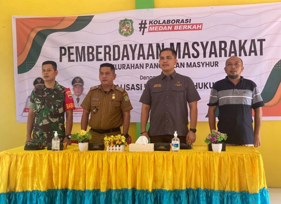 Lurah Pangkalan Masyhur dan Kejari Medan Sosialisasi Kesadaran Hukum ke Masyarakat