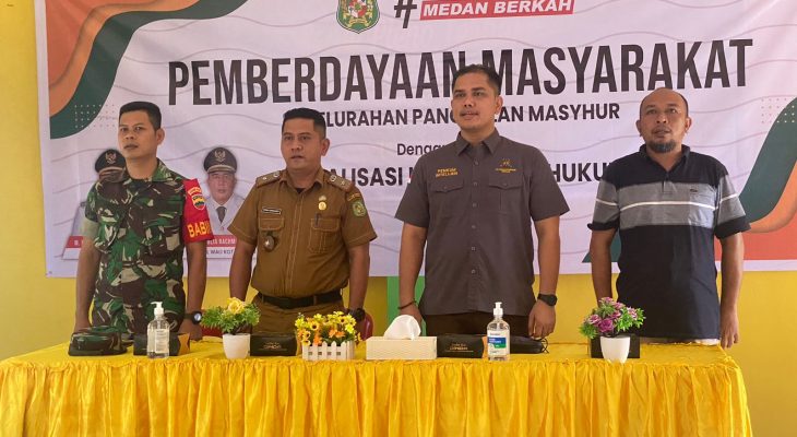 Lurah Pangkalan Masyhur dan Kejari Medan Sosialisasi Kesadaran Hukum ke Masyarakat