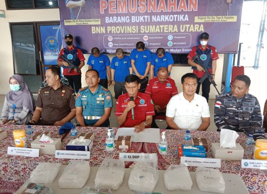BNNP Sumut Musnahkan 10 Kg Sabu, Generasi Bangsa Terselamatkan dari Bahaya Narkoba