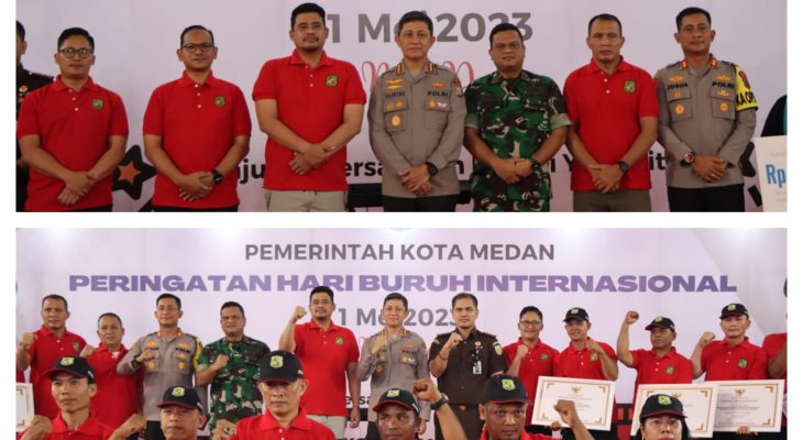 Kapolrestabes Medan Hadiri Peringatan May Day di Gelanggang Remaja