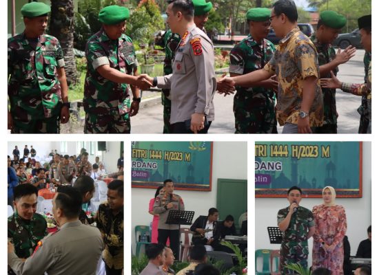 Kapolresta Deli Serdang Bersama PJU Hadiri Halal Bi Halal Kodim 0204/DS
