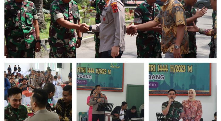 Kapolresta Deli Serdang Bersama PJU Hadiri Halal Bi Halal Kodim 0204/DS