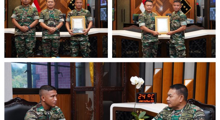 Kasad Beri Penghargaan Prajurit TNI AD Juara Dunia Kempo