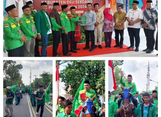 Layaknya Satria Berkuda, Dr Misnan Aljawi SH MH Daftarkan 50 Bacaleg PPP ke KPU Deli Serdang