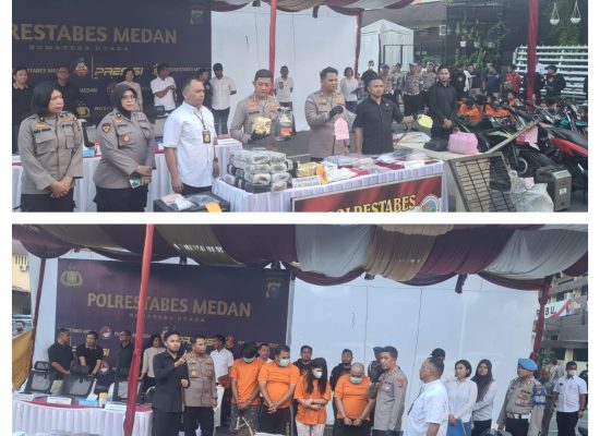Bongkar penyelundupan Sabu Seberat 41 Kg Lebih, Polisi Ringkus Sejumlah Bandar Narkoba dan Pelaku Kejahatan Jalanan di Medan