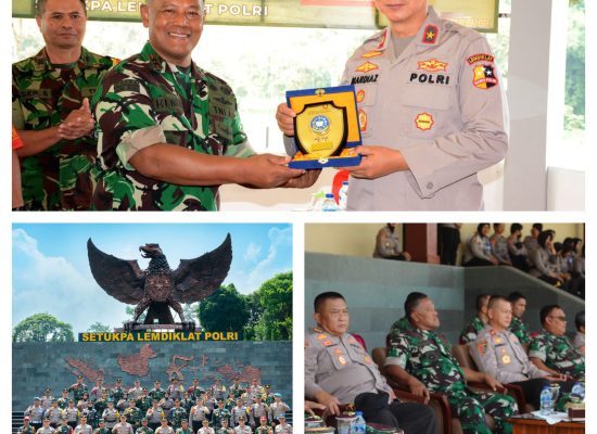 Komandan Secapaad Tinjau Pelaksanaan Kolaborasi Pendidikan TNI-Polri di Setukpa Lemdiklat Polri
