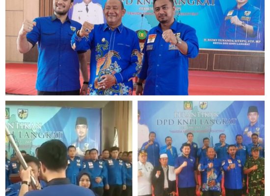 Rizky Yunanda Sitepu STP (wakil walikota Binjai), Dilantik Menjadi Ketua KNPI Langkat 2 Periode