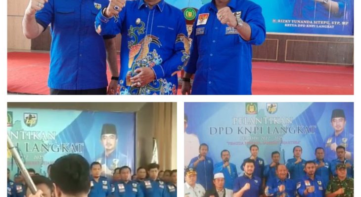 Rizky Yunanda Sitepu STP (wakil walikota Binjai), Dilantik Menjadi Ketua KNPI Langkat 2 Periode