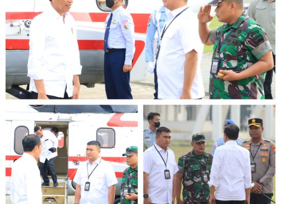 Dandim 0209/LB beserta Forkopimda, Sambut Presiden Jokowi di Alun-alun Labura