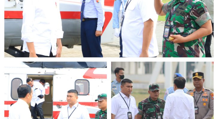 Dandim 0209/LB beserta Forkopimda, Sambut Presiden Jokowi di Alun-alun Labura