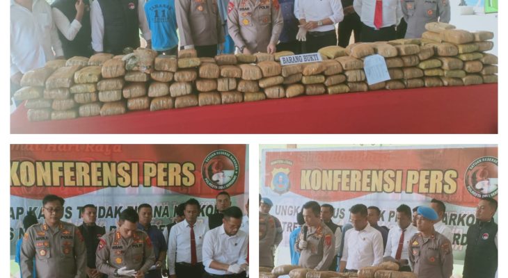 Gerebek Gudang Penyimpanan Ganja, Polresta Deli Serdang Amankan 173 Kg Ganja, 3 Tersangka Diciduk, 1 Lagi DPO