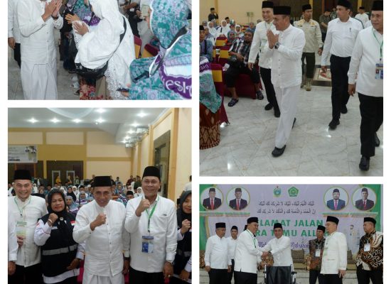 Gubsu Lepas Keberangkatan 359 Jemaah Calon Haji Kloter I Asal Madina