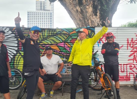 Pewarta Polrestabes Medan, Nazir Mesjid dan Mantan  Pegawai PUD Pasar Medan Gowes Bersama