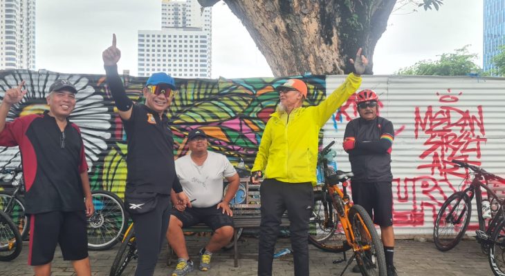 Pewarta Polrestabes Medan, Nazir Mesjid dan Mantan  Pegawai PUD Pasar Medan Gowes Bersama