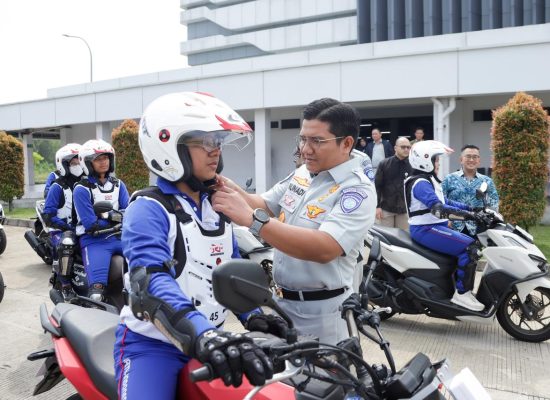 Tingkatkan Keselamatan Berlalu Lintas, Jasa Raharja Perkuat  Implementasi Program TJSL dengan Kegiatan Safety Riding bersama  Astra Honda Motor dan Institut Transportasi & Logistik Trisakti