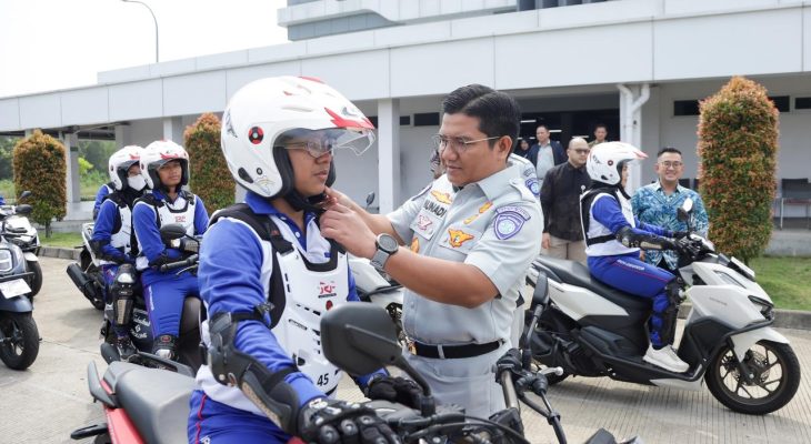 Tingkatkan Keselamatan Berlalu Lintas, Jasa Raharja Perkuat  Implementasi Program TJSL dengan Kegiatan Safety Riding bersama  Astra Honda Motor dan Institut Transportasi & Logistik Trisakti