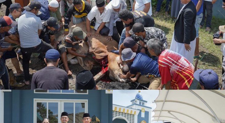 Kapolres Pelabuhan Belawan Hadiri Sholat Idul Adha 1444 H dan Pemotongan Hewan Kurban