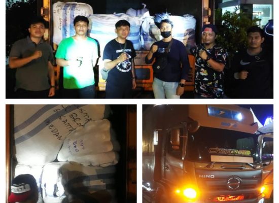 Denintel Kodam I/BB Bekerjasama Bea Cukai Gagalkan Penyelundupan Ball Press Pakaian Bekas