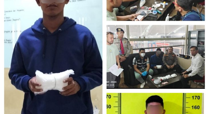 Satres Narkoba Polresta Deli Serdang Amankan Penyelundup 2 Kilo Sabu di Kualanamu