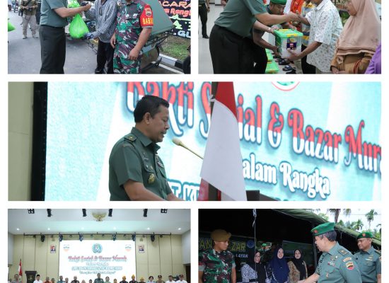 Sinergi TNI untuk Negeri, Kodam I/BB Gelar Baksos dan Bazar Murah Jelang HUT Ke-73