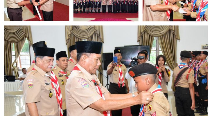 Lepas Kontingen Deli Serdang Ikuti LT V di Cibubur, Bupati: Tunjukkan Deli Serdang Adalah Kabupaten Pramuka