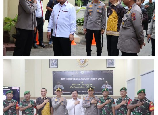 Kapolrestabes dan Wakapolrestabes Medan Dampingi Kunjungan Kompolnas ke Polsek Sunggal
