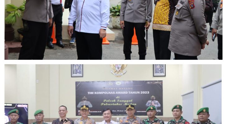Kapolrestabes dan Wakapolrestabes Medan Dampingi Kunjungan Kompolnas ke Polsek Sunggal