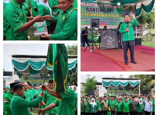 Pelantikan Pengurus Ranting se-Kecamatan Beringin, Sudah Saatnya Kader Terbaik PPP Memimpin Deli Serdang