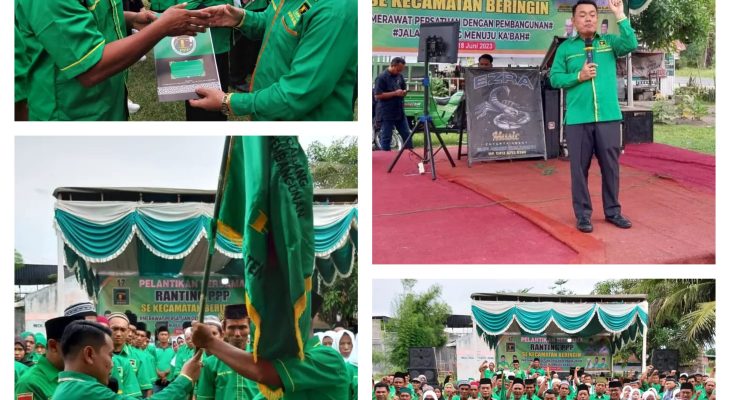 Pelantikan Pengurus Ranting se-Kecamatan Beringin, Sudah Saatnya Kader Terbaik PPP Memimpin Deli Serdang