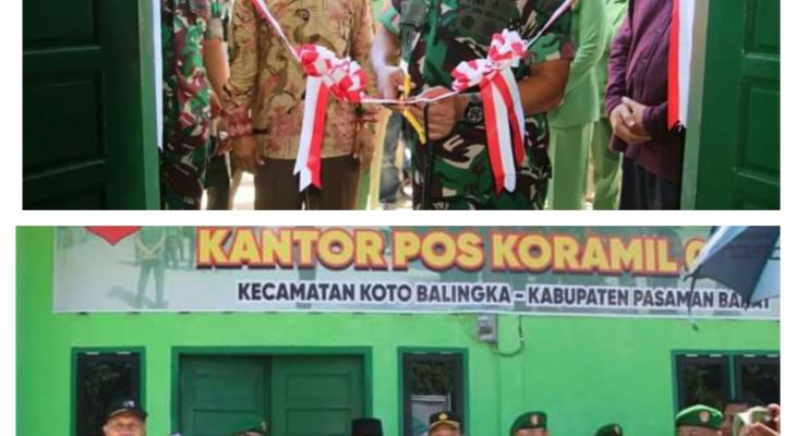 Danrem 032/Wirabraja resmikan Pos Koramil 07/Air Bangis Kodim 0305/Pasaman