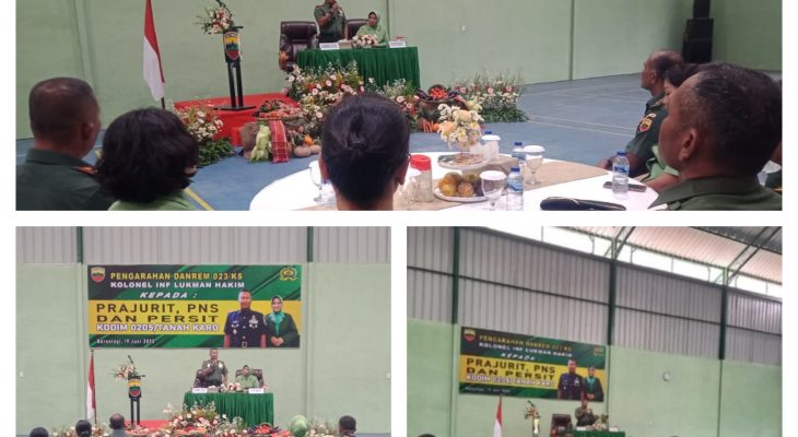 Danrem 023/KS Kunjungan Kerja ke Kodim 0205/TK