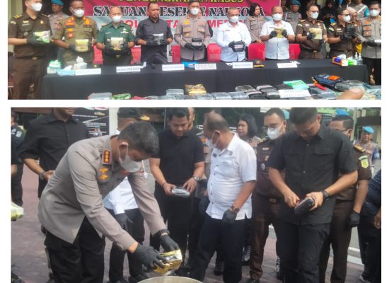 Polrestabes Medan Musnahkan Narkoba Senilai Rp 150 Miliar, Kombes Valentino : Gempur Habis Peredaran Sabu di Medan